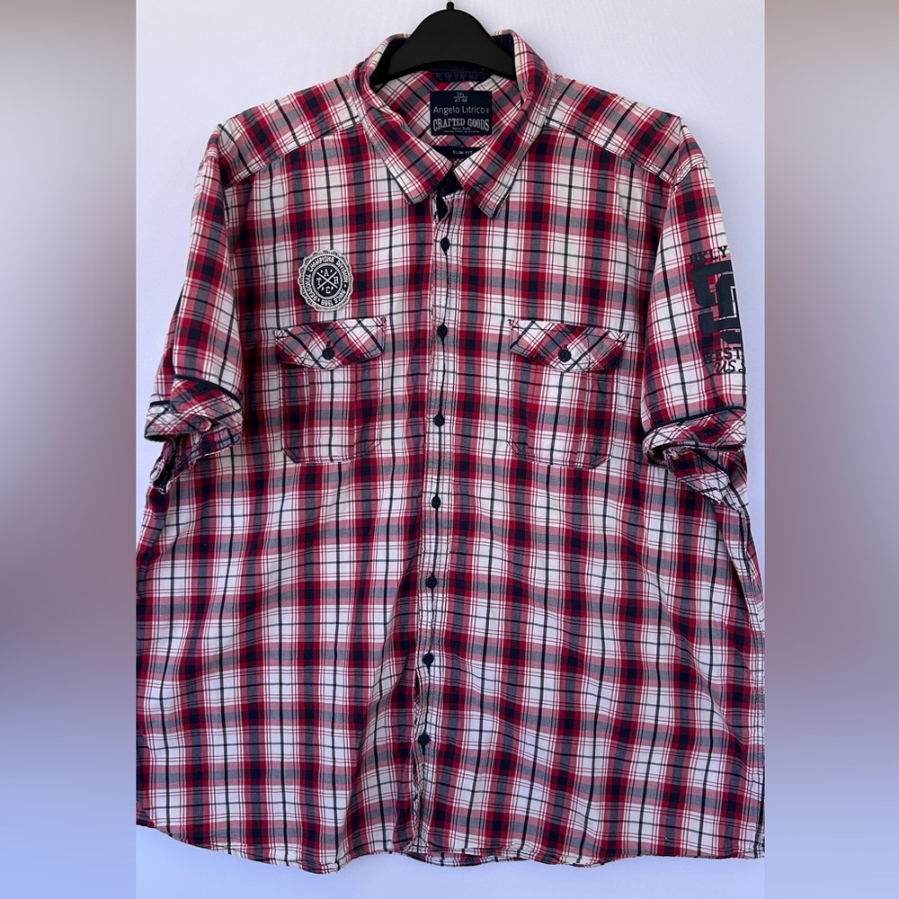 Angelo Litrico Men’s‎ Crafted Goods Button Up Shirt Slim Fit 3XL 47-48